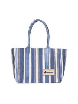 Isabel Marant Women's Yenky Logo-Detail Striped Cotton Tote Bag