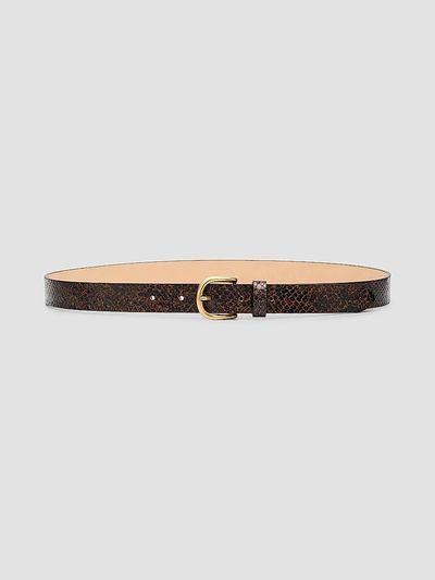 Isabel Marant Women's Zap Snakeskin-Embossed Leather Belt