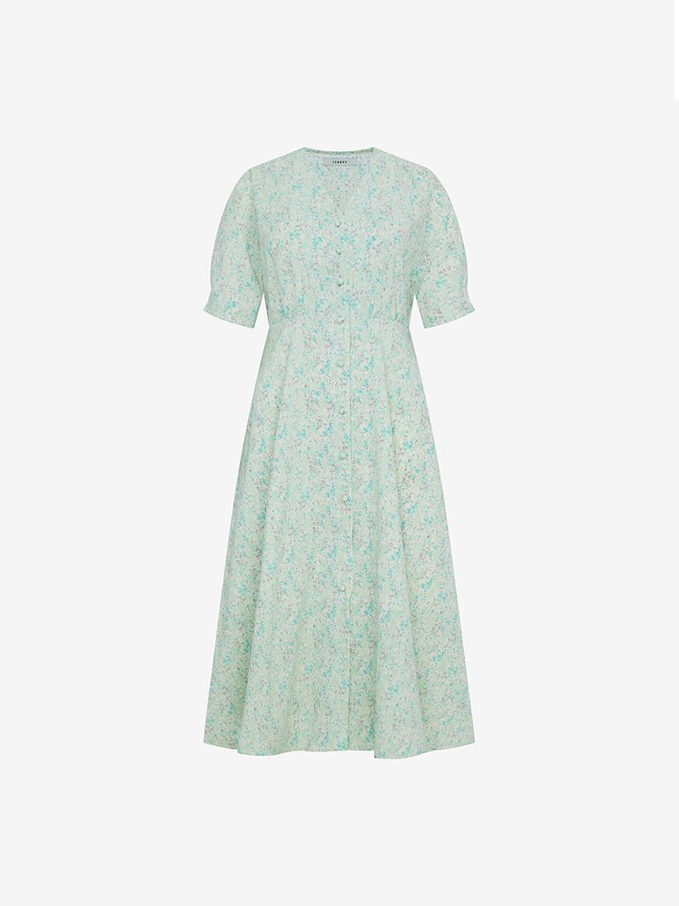 ISABEY Floral Pattern V-Neck Dress (VKOAE2559)