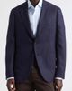 ISAIA ISAIA Capri Navy Wool Hopsack Blazer - 1