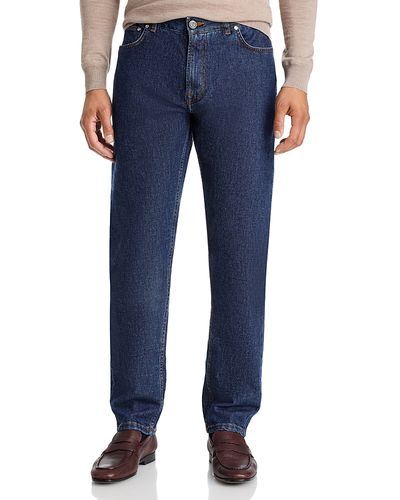 Isaia Isaia Cotton & Cashmere Dark Wash Denim 36 Jeans in Blue