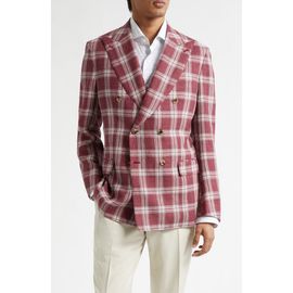 ISAIA ISAIA Delave Plaid Linen & Wool Sport Coat