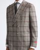 ISAIA ISAIA Overcheck Matte Effect Double Breasted Wool & Silk Jacket - 4