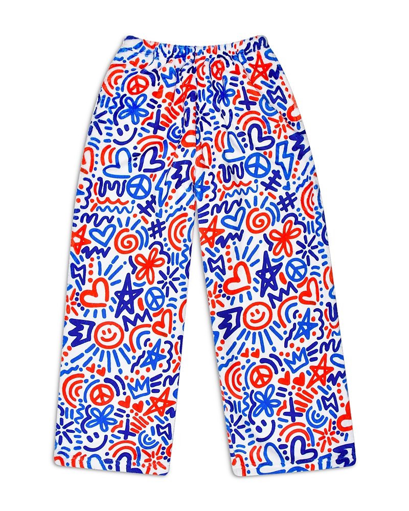 Iscream Iscream Boys' Corey Paige Red, White & Blue Plush Pants