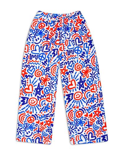 Iscream Iscream Boys' Corey Paige Red, White & Blue Plush Pants