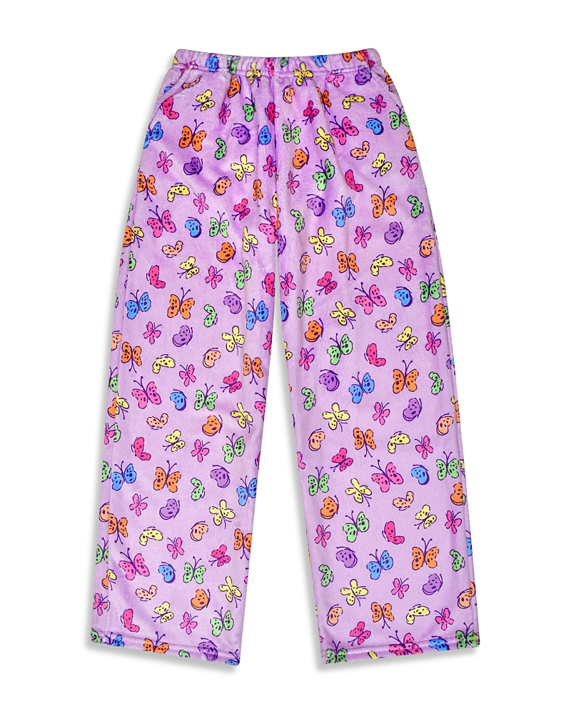 Iscream Iscream Girls' Bright Butterflies Printed Plush Pants