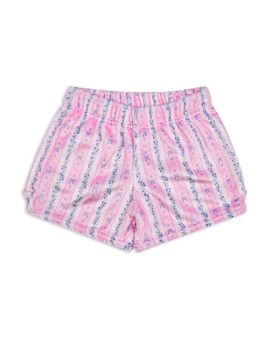 Iscream Iscream Girls' Floral Stripes Plush Shorts