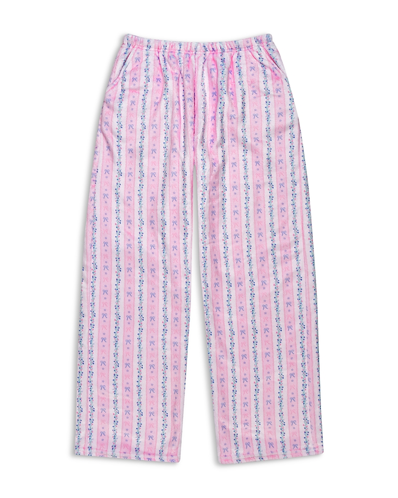 Iscream Iscream Girls' Floral Stripes Printed Plush Pants