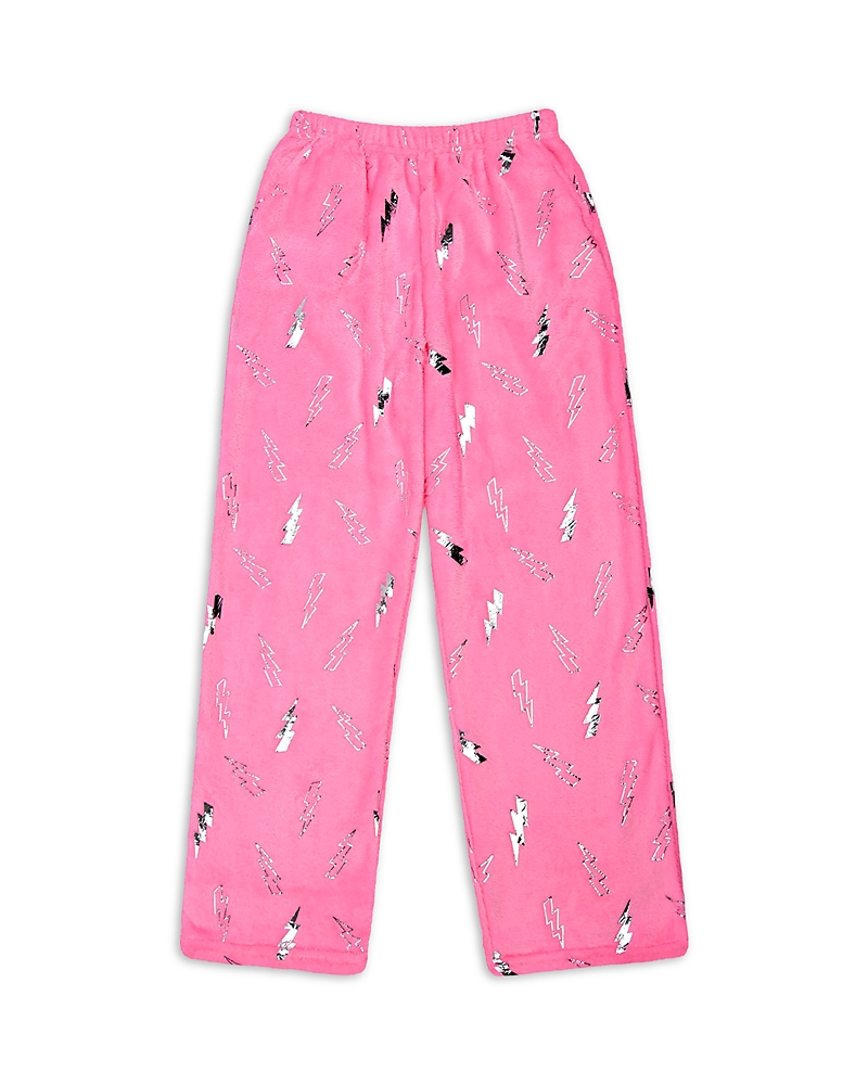Iscream Iscream Girls' Pink Foil Lightning Plush Pants