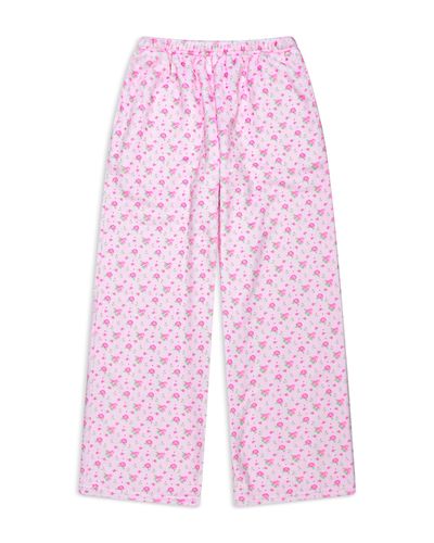 Iscream Iscream Girls' Pretty In Pink Printed Plush Pants