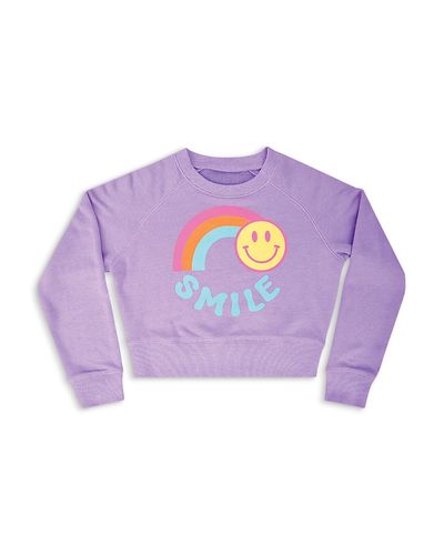 Iscream Iscream Girls' Rainbow Smile Basic Crewneck Sweatshirt