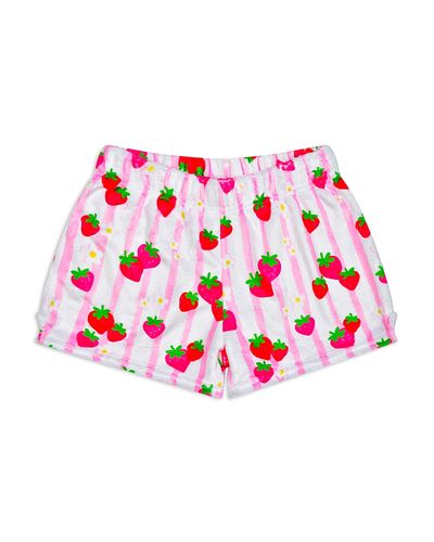 Iscream Iscream Girls' Strawberry Striped Plush Shorts