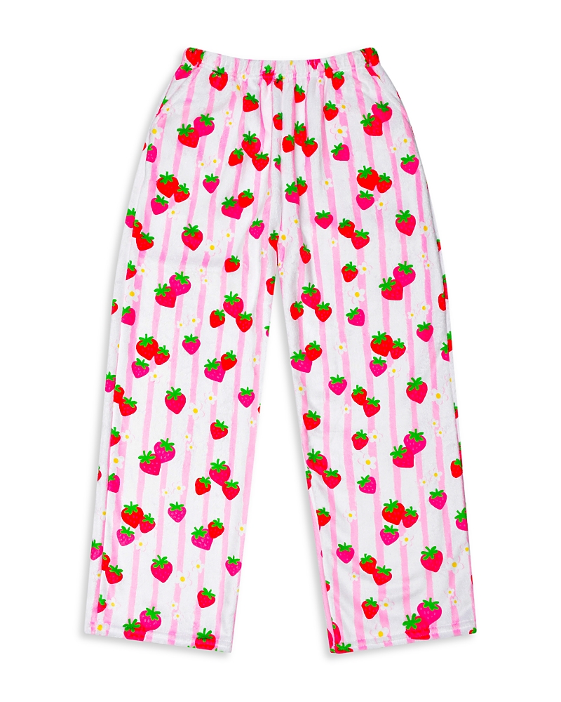 Iscream Iscream Girls' Strawberry Stripes Printed Plush Pants