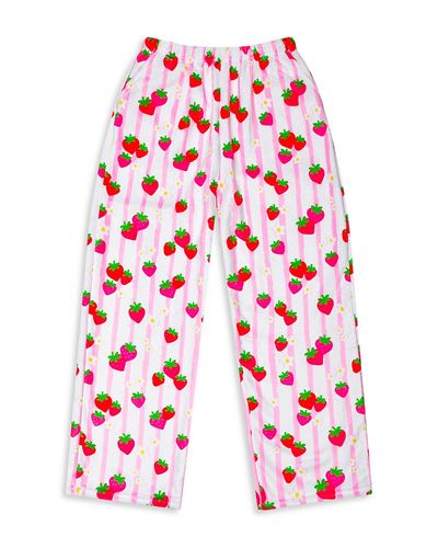 Iscream Iscream Girls' Strawberry Stripes Printed Plush Pants