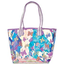Iscream Iscream Kids' Bright Butterflies Clear Tote