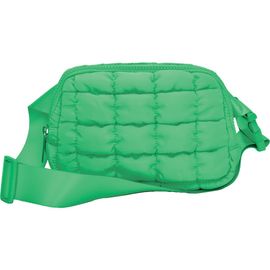 Iscream Iscream Kids' Glam Green Quilted Nylon Belt Bag 
