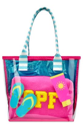Iscream Iscream Kids' Pool Party Clear Tote & Zip Pouch Set