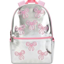 Iscream Iscream Kids' Sequin Bows Metallic Faux Leather Backpack
