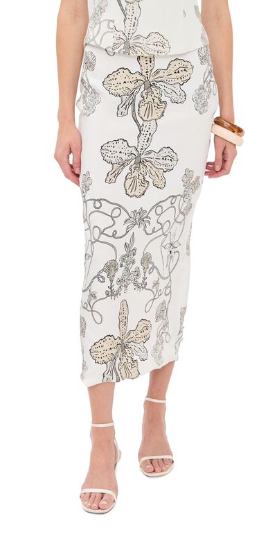 Isla & White Isla & White Onia Silk Skirt Orquidee