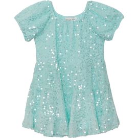Isobella & Chloe Isobella & Chloe Teal Twinkle Short Sleeve Dress