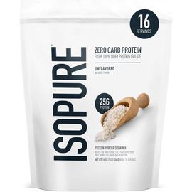 Isopure Isopure Zero Carb 100% Whey Protein Isolate Powder, Unflavored, 25g Protein, About 16 Servings