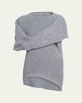 Issey Miyake Found Stone Short-Sleeve Mesh-Knit Top