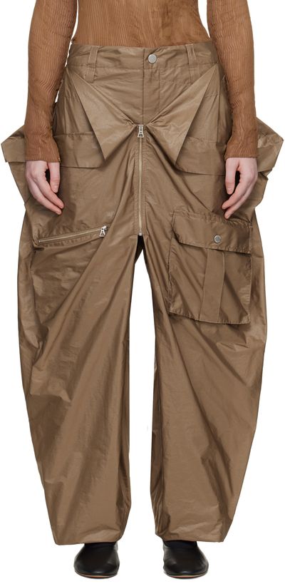 ISSEY MIYAKE ISSEY MIYAKE Beige Aerial Steel Cargo Pants