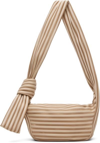 ISSEY MIYAKE ISSEY MIYAKE Beige Linear Knit 58 Bag