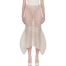 ISSEY MIYAKE ISSEY MIYAKE Beige Panini Pulled Maxi Skirt