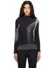ISSEY MIYAKE ISSEY MIYAKE Black & Gray 'HANDS OF LOVER' Pleats Cardigan - 1