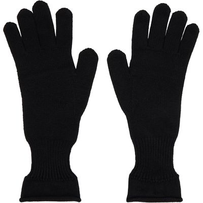 ISSEY MIYAKE ISSEY MIYAKE Black Breeze Knit Gloves