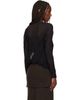 ISSEY MIYAKE ISSEY MIYAKE Black Chiffon Twist Cardigan - 3
