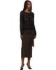 ISSEY MIYAKE ISSEY MIYAKE Black Chiffon Twist Cardigan - 4