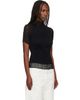 ISSEY MIYAKE ISSEY MIYAKE Black Chiffon Twist T-shirt - 2