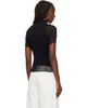 ISSEY MIYAKE ISSEY MIYAKE Black Chiffon Twist T-shirt - 3