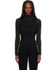 ISSEY MIYAKE ISSEY MIYAKE Black Chiffon Twist Top - 1