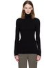 ISSEY MIYAKE ISSEY MIYAKE Black Cotton Baguette Turtleneck - 1