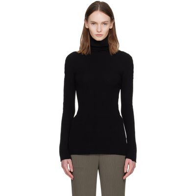 ISSEY MIYAKE ISSEY MIYAKE Black Cotton Baguette Turtleneck