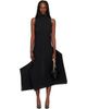 ISSEY MIYAKE ISSEY MIYAKE Black Fold Pleats Midi Dress - 1