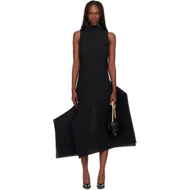 ISSEY MIYAKE ISSEY MIYAKE Black Fold Pleats Midi Dress