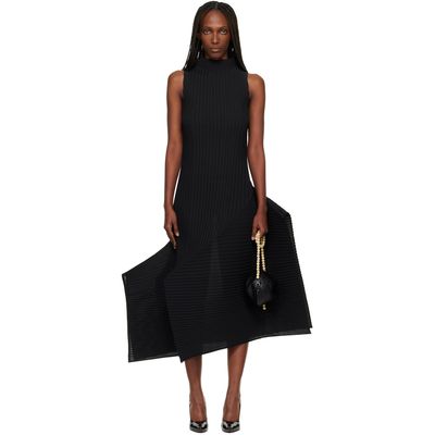 ISSEY MIYAKE ISSEY MIYAKE Black Fold Pleats Midi Dress