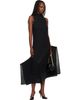 ISSEY MIYAKE ISSEY MIYAKE Black Fold Pleats Midi Dress - 4