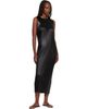 ISSEY MIYAKE ISSEY MIYAKE Black Glossed Metal Pleats Midi Dress - 4
