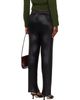 ISSEY MIYAKE ISSEY MIYAKE Black Glossed Metal Pleats Trousers - 3