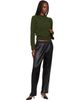 ISSEY MIYAKE ISSEY MIYAKE Black Glossed Metal Pleats Trousers - 4