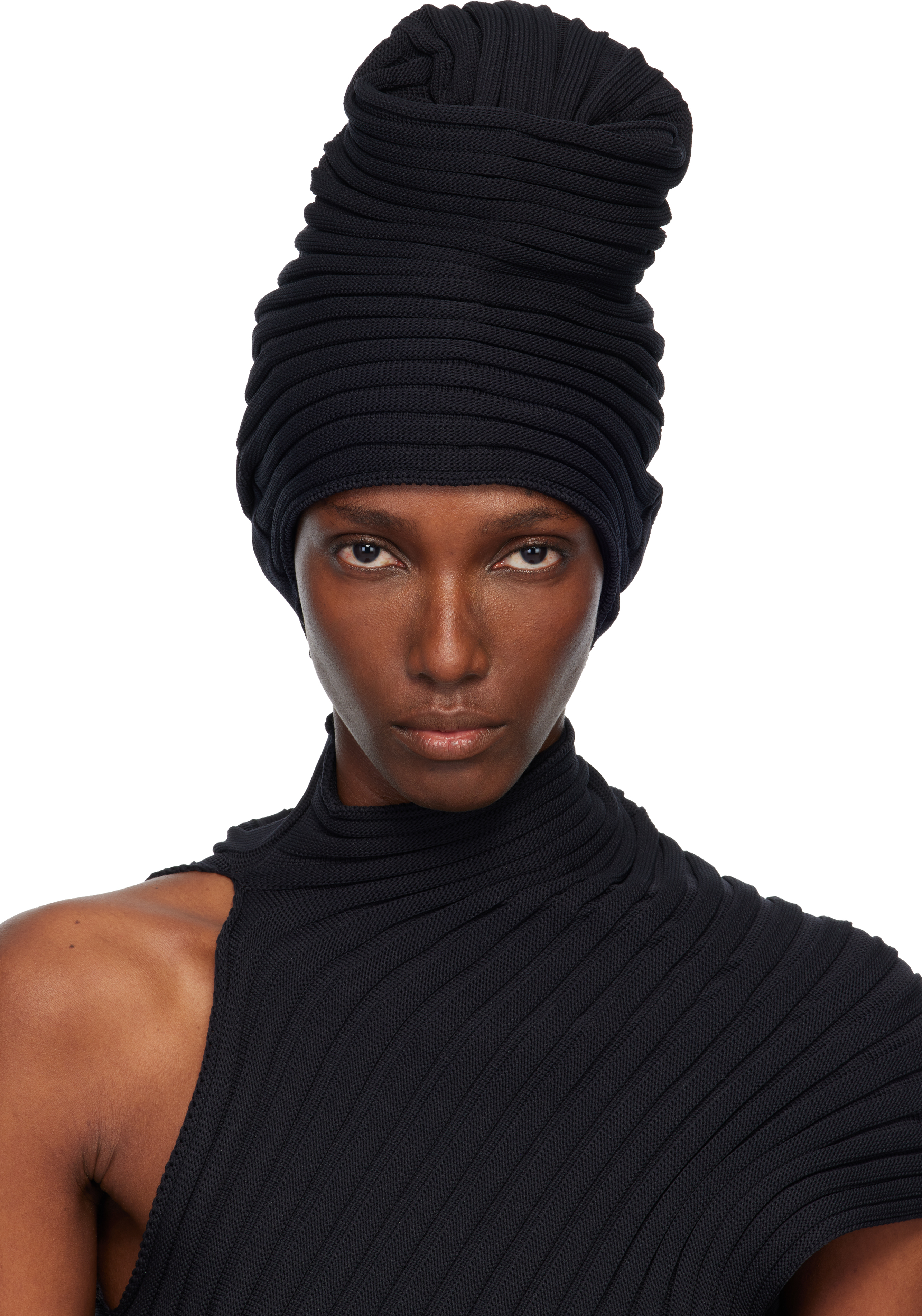 ISSEY MIYAKE - Black Knit 'As It Is' Beanie