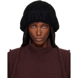 ISSEY MIYAKE ISSEY MIYAKE Black November Silk Mohair Beanie