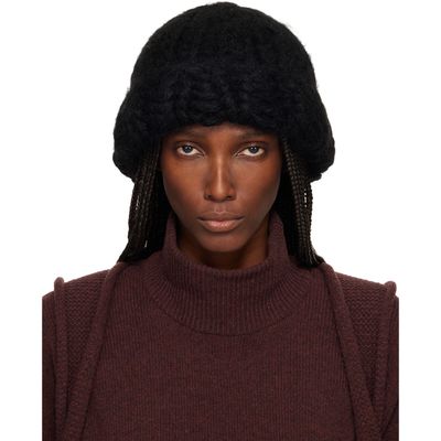 ISSEY MIYAKE ISSEY MIYAKE Black November Silk Mohair Beanie