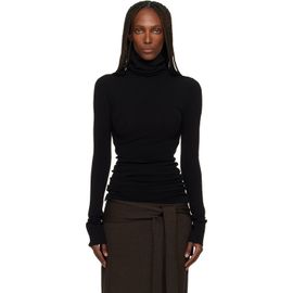 ISSEY MIYAKE ISSEY MIYAKE Black October Cotton Baguette Turtleneck