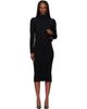 ISSEY MIYAKE ISSEY MIYAKE Black October Spongy-BK58 Midi Dress - 1